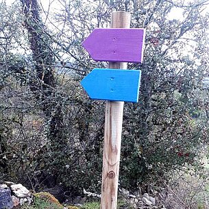 panneau indicateur chemins de randonnée