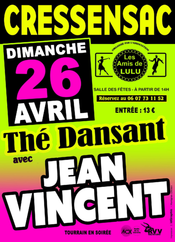 Affiche de thé dansant à Cressensac