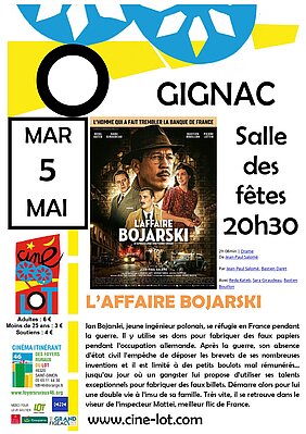 Affiche du cinéma à Gignac le 05 05 2026 - L'Affaire Bojarski