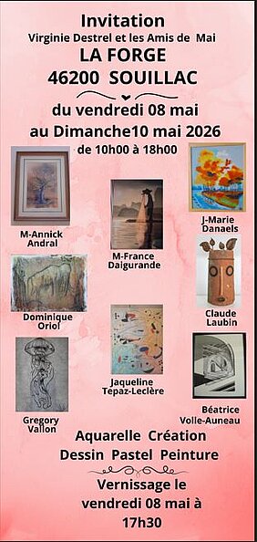 Flyers des exposants à la Forge Souillac