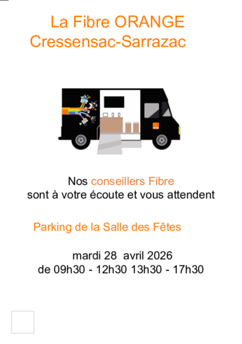 Affiche orange fibre le 28 04 2026