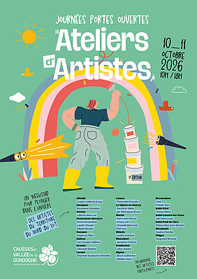 ournées Portes Ouvertes des Ateliers d’Artistes, 28 artistes vous ouvrent les portes de leurs ateliers le samedi 10 et le dimanche 11 octobre 2026, de 10h à 18h.  Peintres, sculpteurs, céramistes, illustrateurs, graveurs, vitrailliste, photographes ou carnettistes… autant de pratiques et de parcours à découvrir au fil des communes de Cauvaldor.  Pendant deux jours, les ateliers deviennent des lieux de rencontre : l’occasion de découvrir les œuvres là où elles prennent forme, d’observer les gestes et les techniques, et surtout d’échanger directement avec celles et ceux qui les créent… 