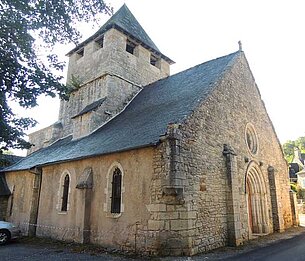 L'église de Sarrazac coté nord
