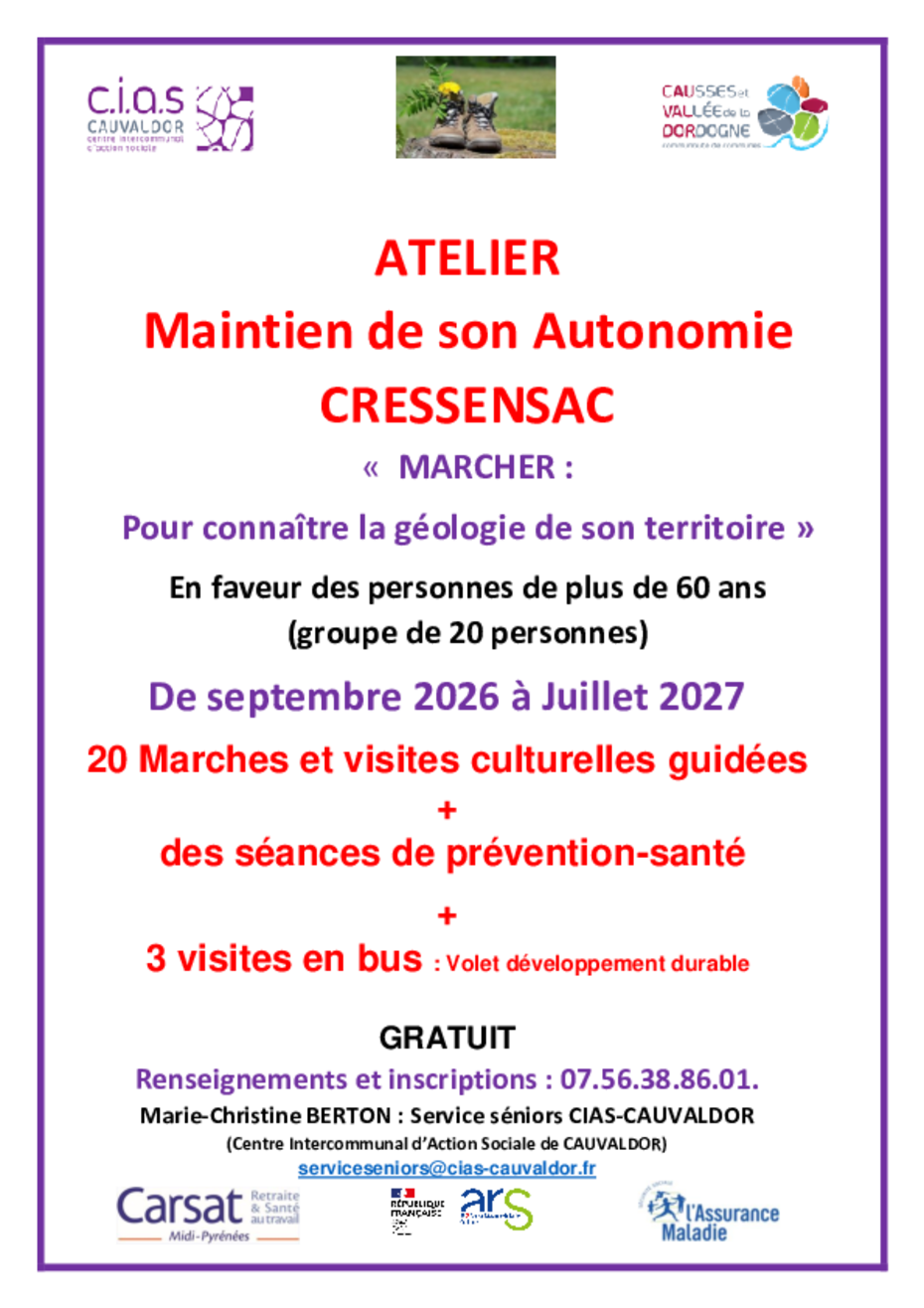Affiche pour promouvoir la marche chez les personnes âgées.