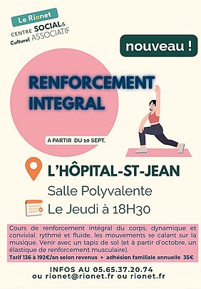 Nouvelle activité au Rionet pour le renforcement intégral à L'Hôpital St-Jean