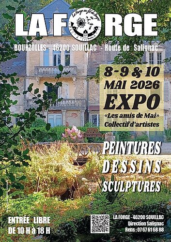 Affiche de l'exposition d'artistes à la Forge Souillac