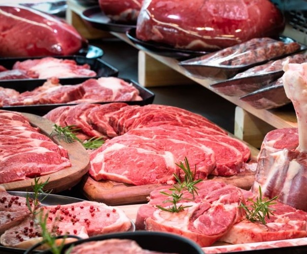 Photo étalage de viande